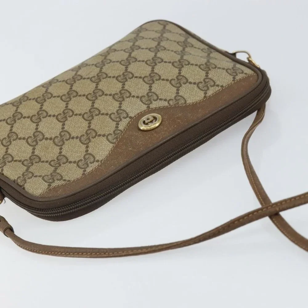 Authentic GUCCI GG Supreme Shoulder Bag PVC Beige Gold 56 02 068 - Picture 13 of 16